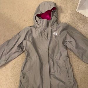 Girls the north face rain jacket